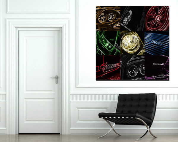 Pop Art Porsche Carrera RS Tableau