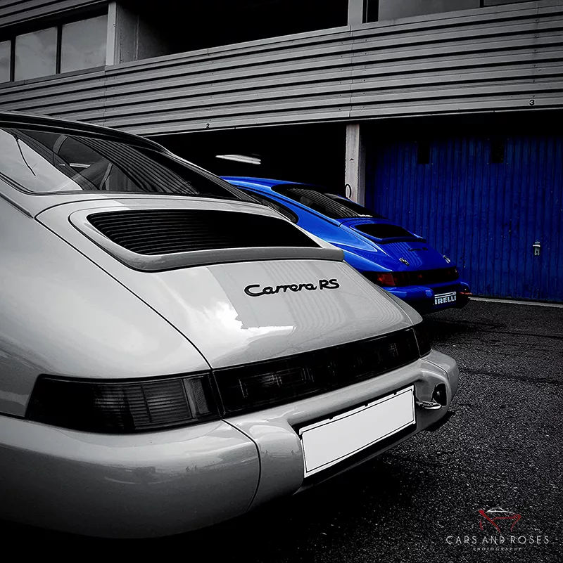 photo duo porsche carrera rs art tirage edition limitee