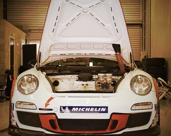 Porsche 911 GT3 HOOD #05 Sepia Edition Prints Porsche GT3 capot ouvert sepia tirage art edition limitee