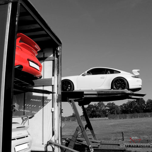 Porsche 911 GT3 in the truck