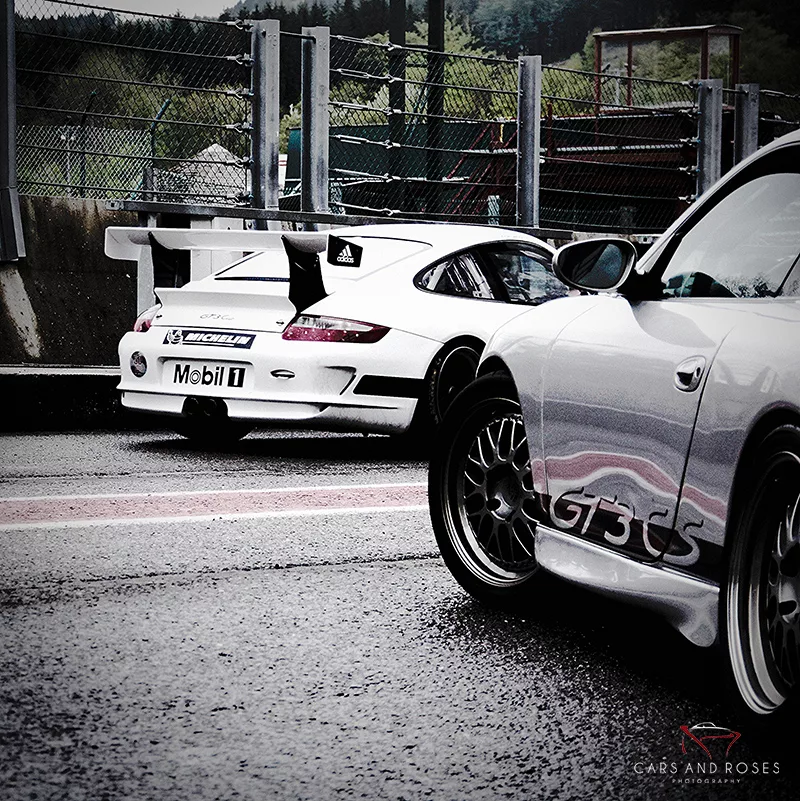 photo duo porsche gt3 voiture sport art tirage edition limitee