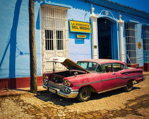 Tableau Cuba Voiture tableau automobile art tirage edition limitee