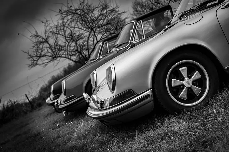 Tableau moderne design vieille Porsche art automobile, edition limitee
