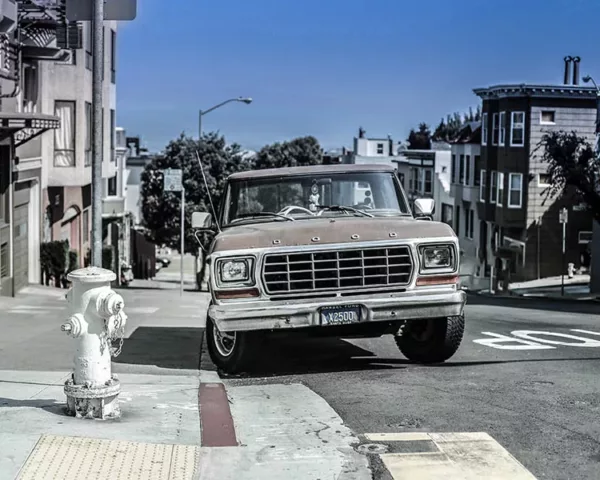 Tableau Photo Voiture vieux Ford photo automobile art tirage edition limitee