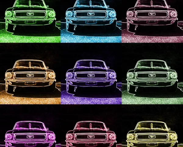Tableau Pop Art Ford Mustang pop art ford mustang art tirage edition limitee
