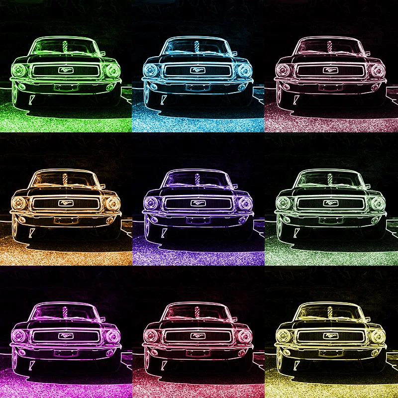 pop art ford mustang art tirage edition limitee